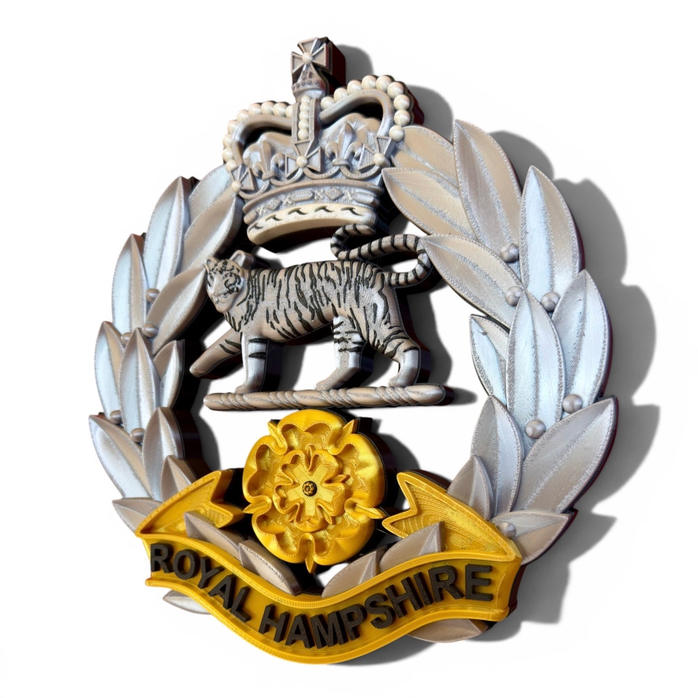 Royal Hampshire Regiment Silver and Gold Cap Badge | Officially Licensed