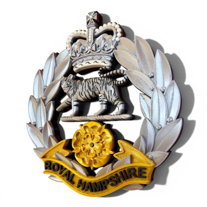 Royal Hampshire Regiment Silver and Gold Cap Badge | Officially Licensed