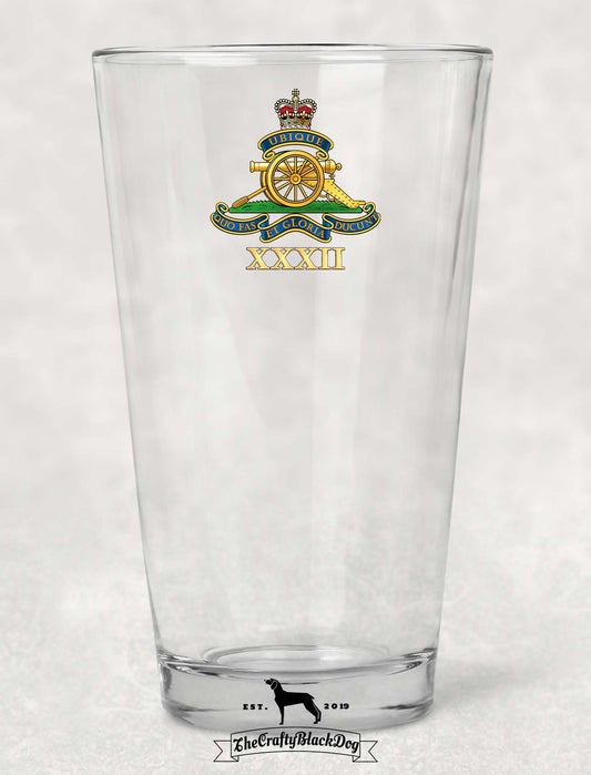 32 Regiment Royal Artillery - Pint Glass