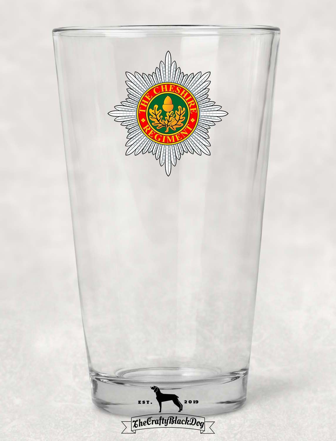 Cheshire Regiment - Pint Glass