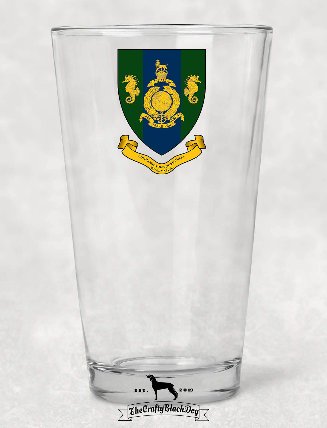 Commando Logistics Regiment - Pint Glass – The Crafty Black Dog