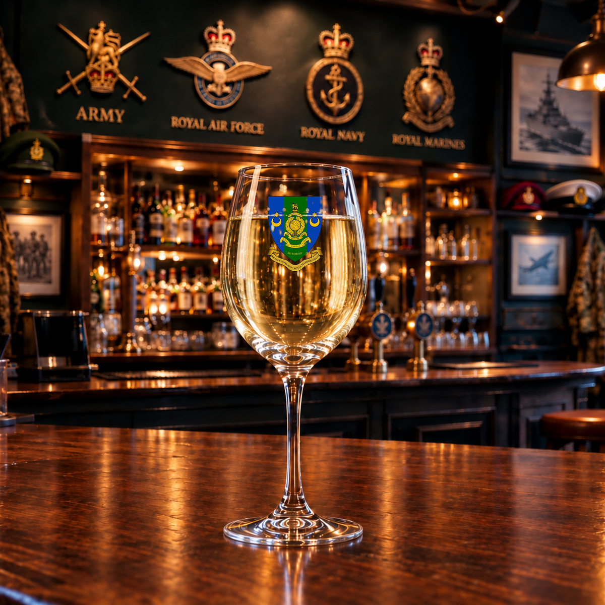 Portsmouth Royal Marines Cadets - Wine Glass | The Crafty Black Dog - Wine Glass | The Crafty Black Dog