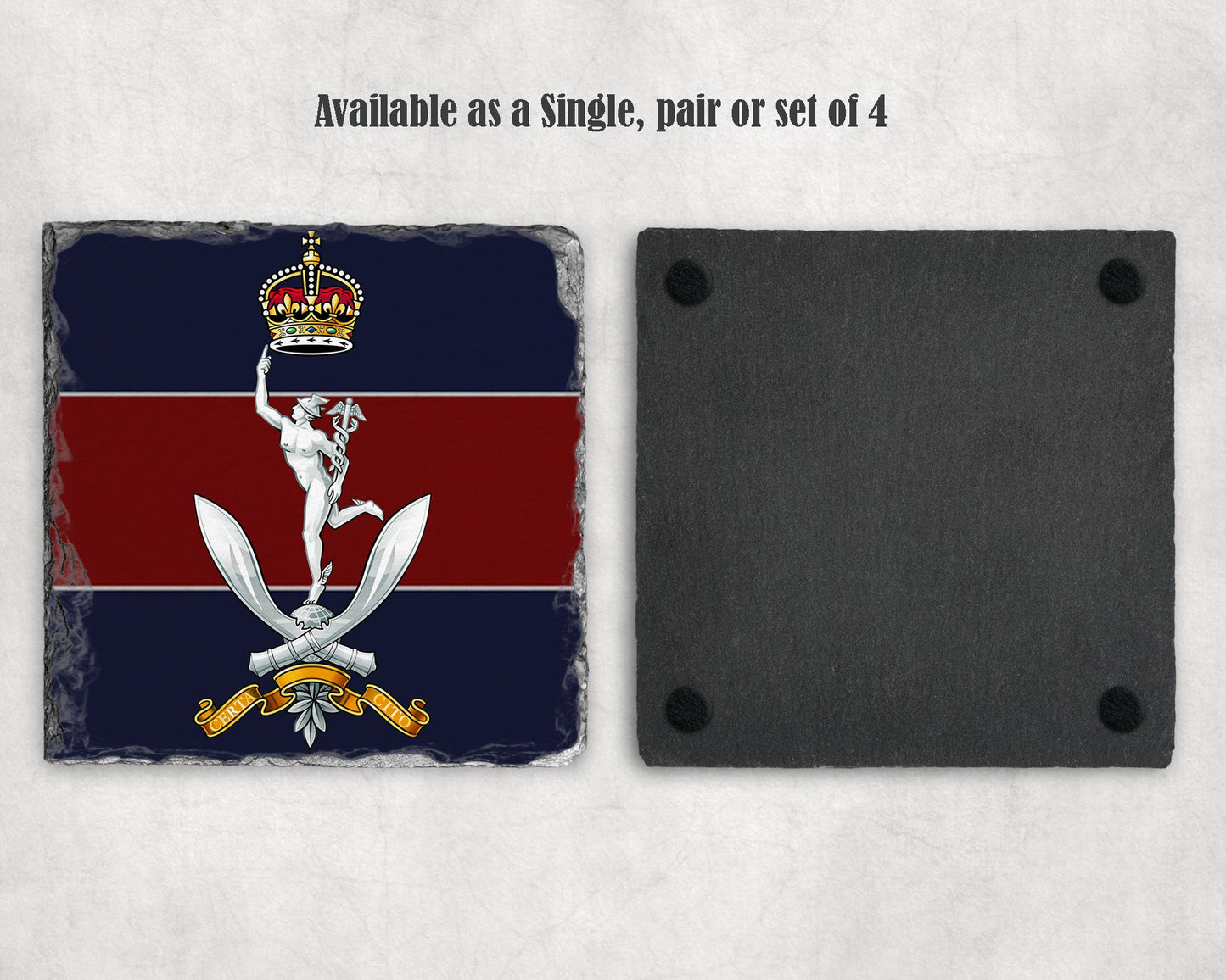 Queen's Gurkha Signals KC - Slate Coaster