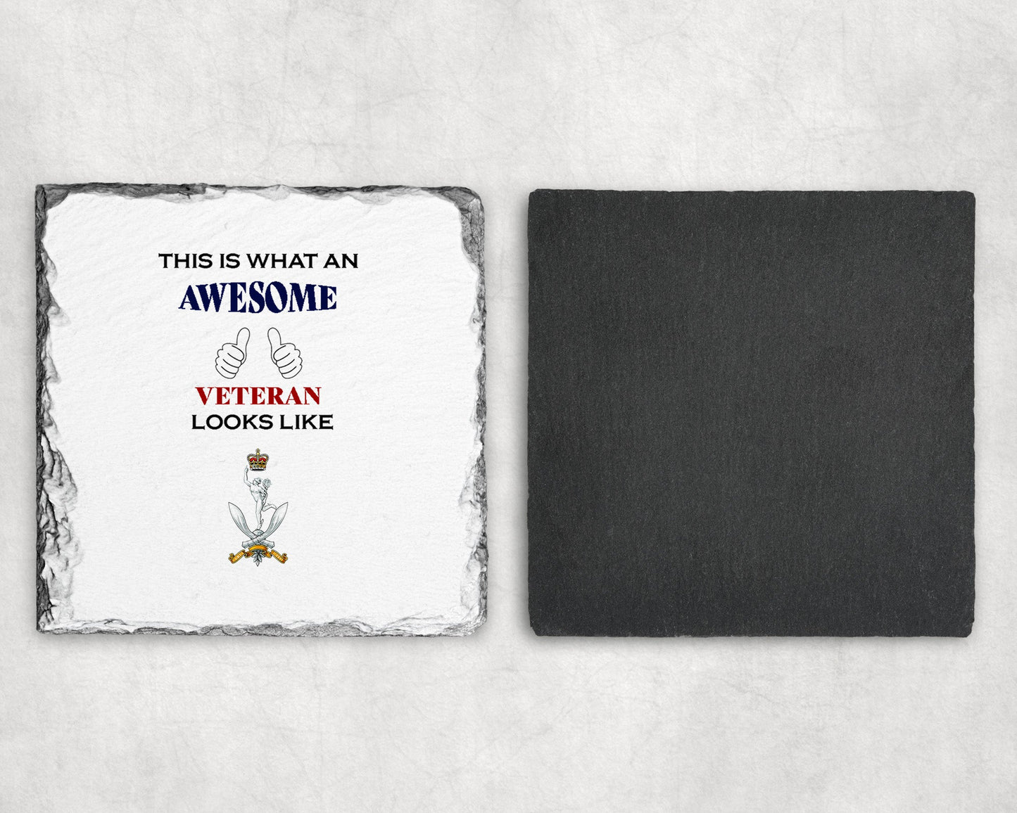 Queen's Gurkha Signals - Veteran - Slate Coaster