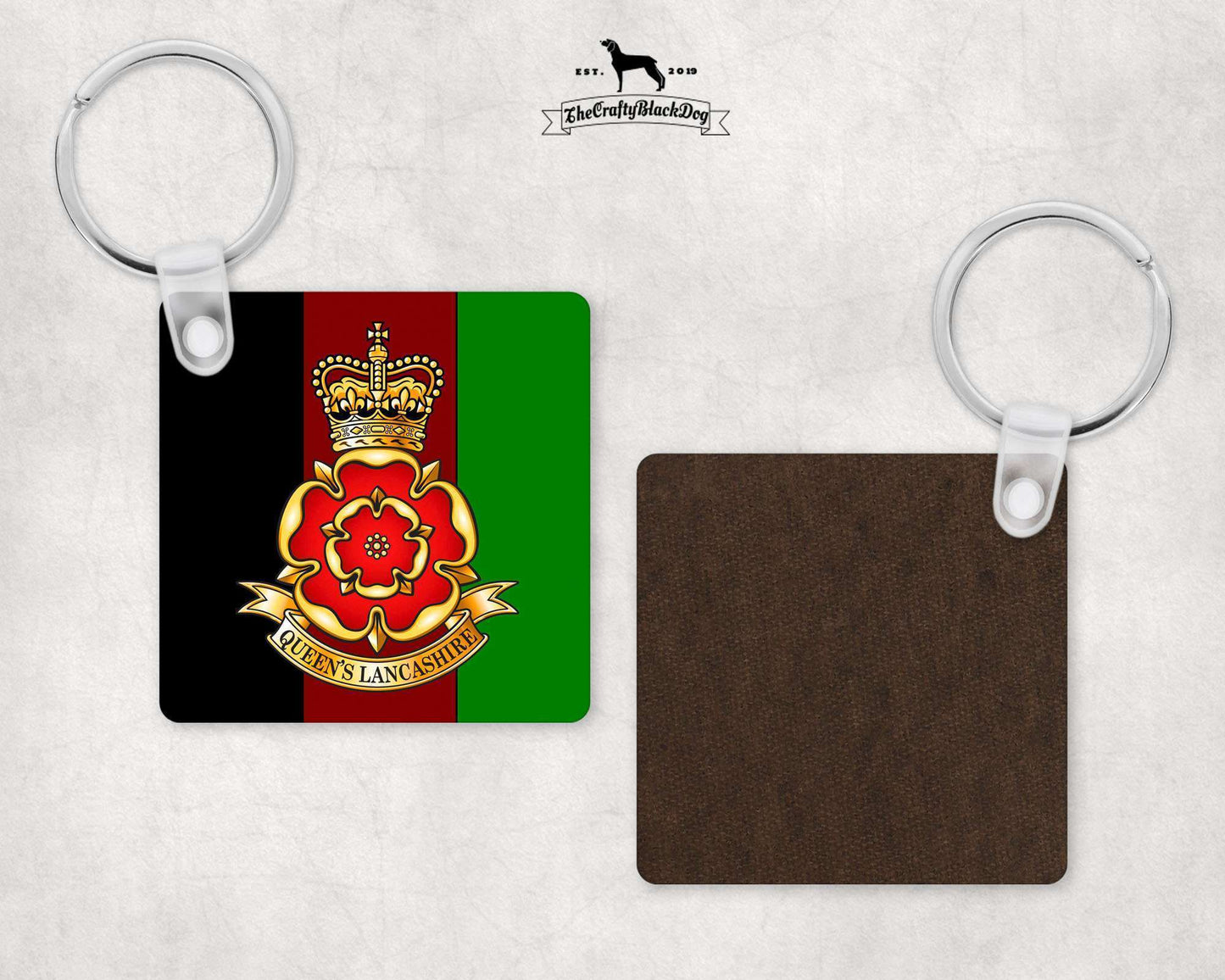 Queen's Lancashire Regiment - Square Key Ring