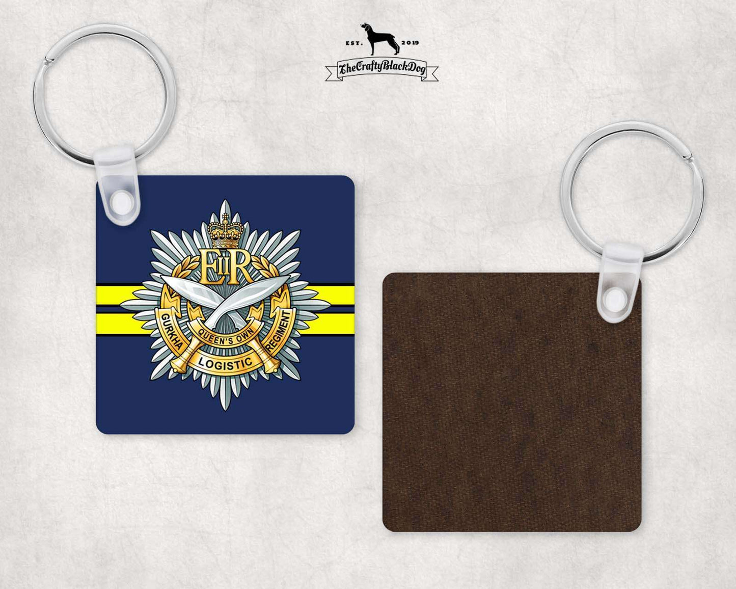 The Queen's Own Gurkha Logistic Regiment - Square Key Ring