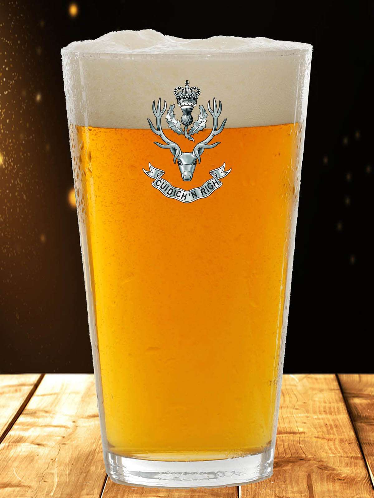 Queen's Own Highlanders - Pint Glass