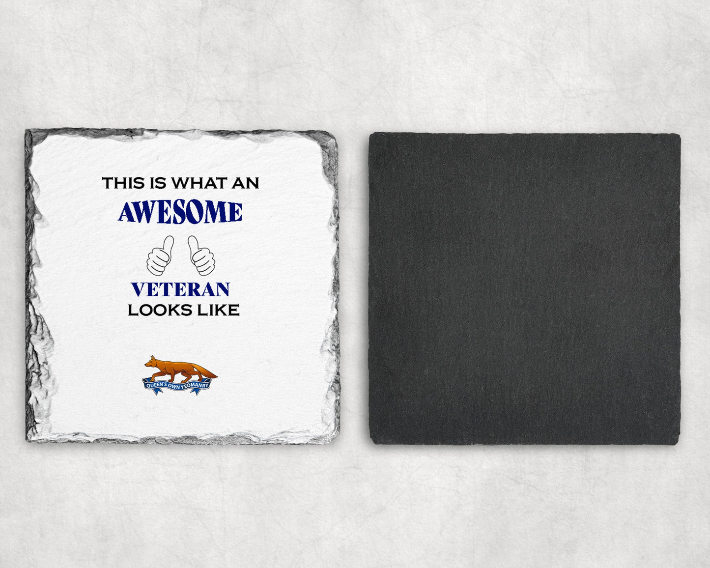 The Queen's Own Yeomanry - Veteran - Slate Coaster