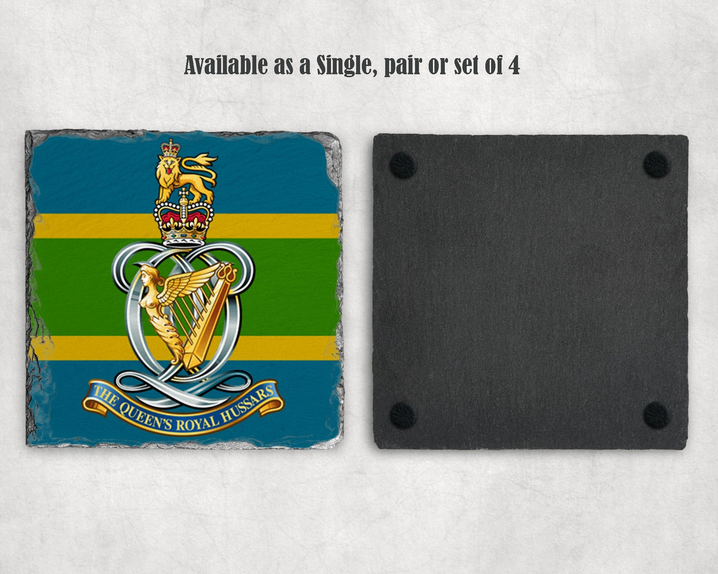 Queen's Royal Hussars - Slate Coaster