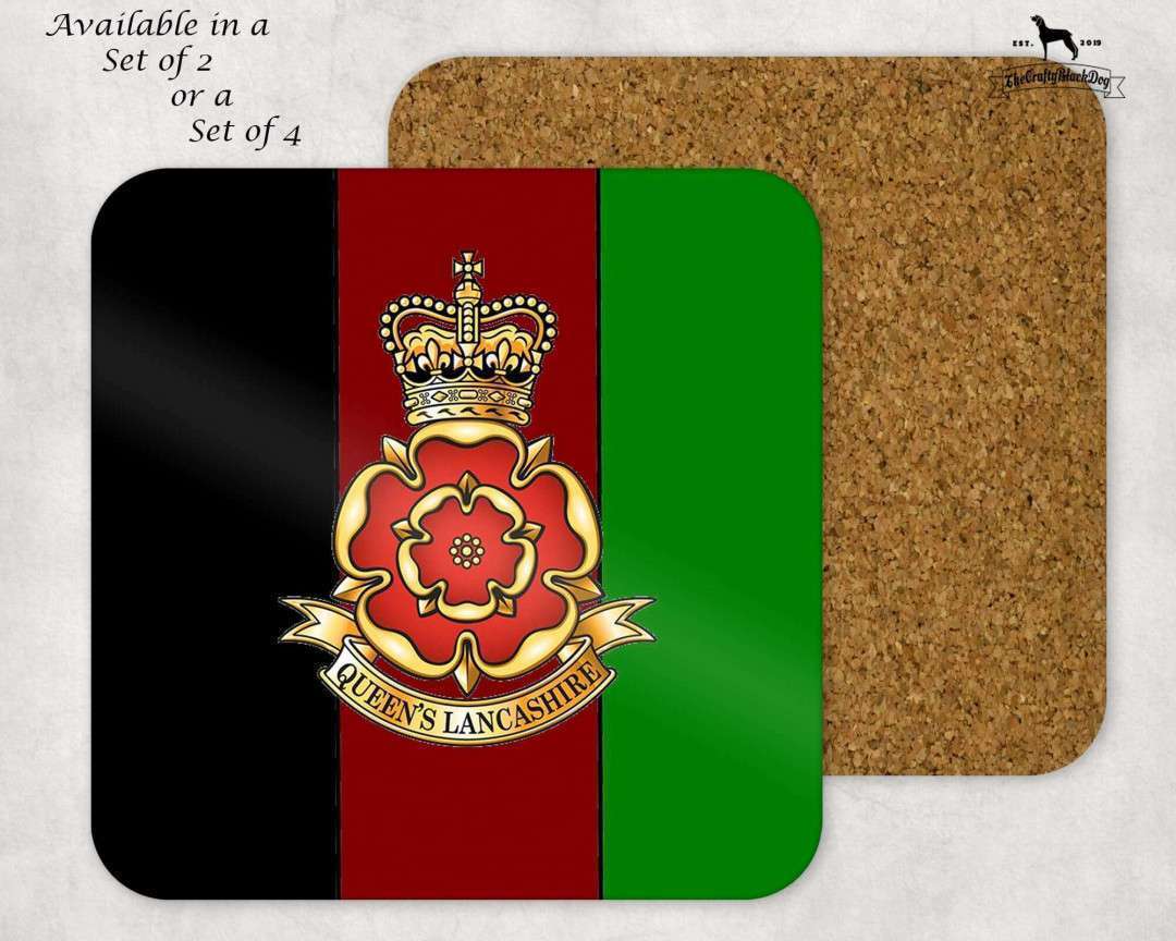 QUEEN'S LANCASHIRE REGT - COASTER SET