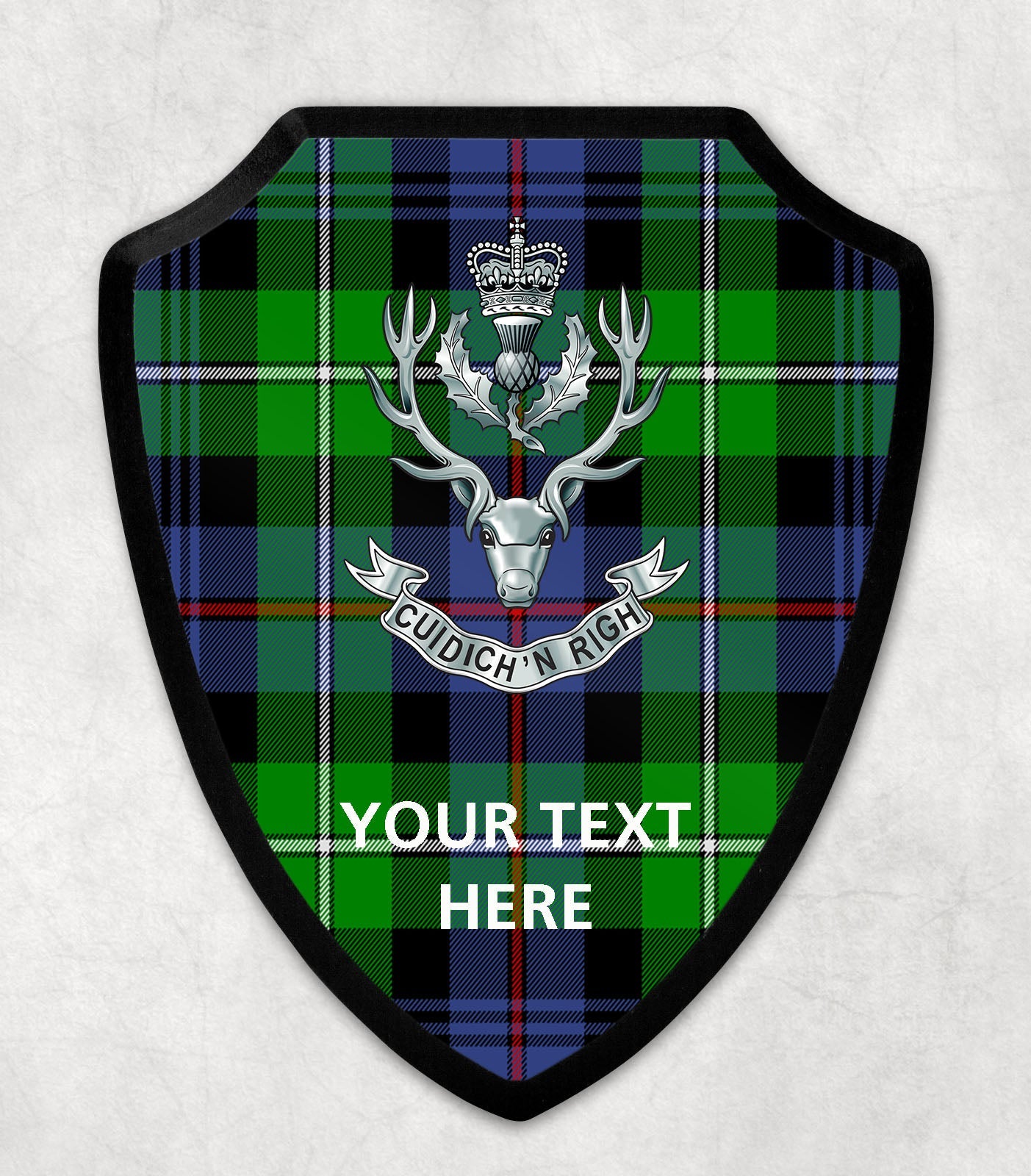 Queen's Own Highlanders (Seaforth and Camerons) - Printed Wall Shield