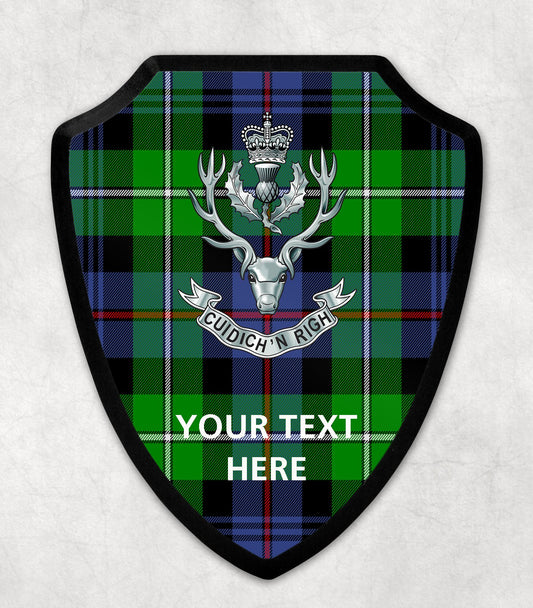 Queen's Own Highlanders (Seaforth and Camerons) - Printed Wall Shield