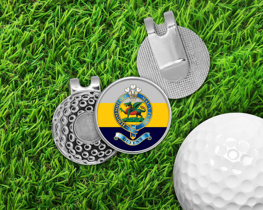 Queen's Regiment - Golf Ball Marker Hat Clip