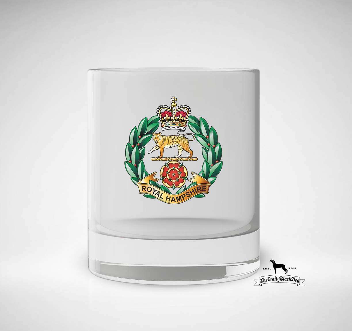 Royal Hampshire Regt - Whiskey/Spirit Glass