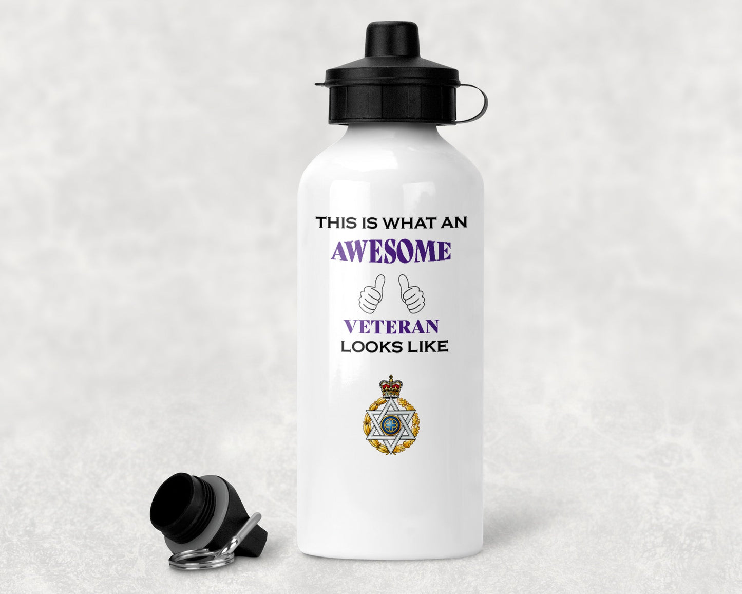 Royal Army Chaplains' Department - Jewish - Veteran - Aluminium Water Bottle