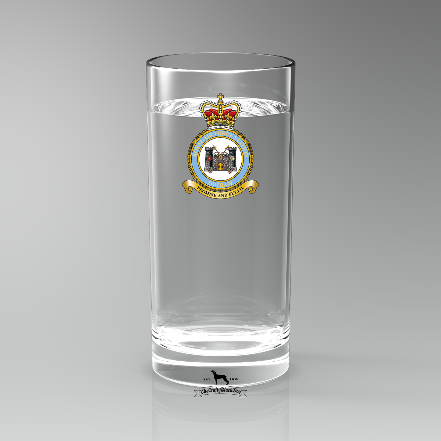 RAF Odiham - Straight Gin/Mixer/Water Glass