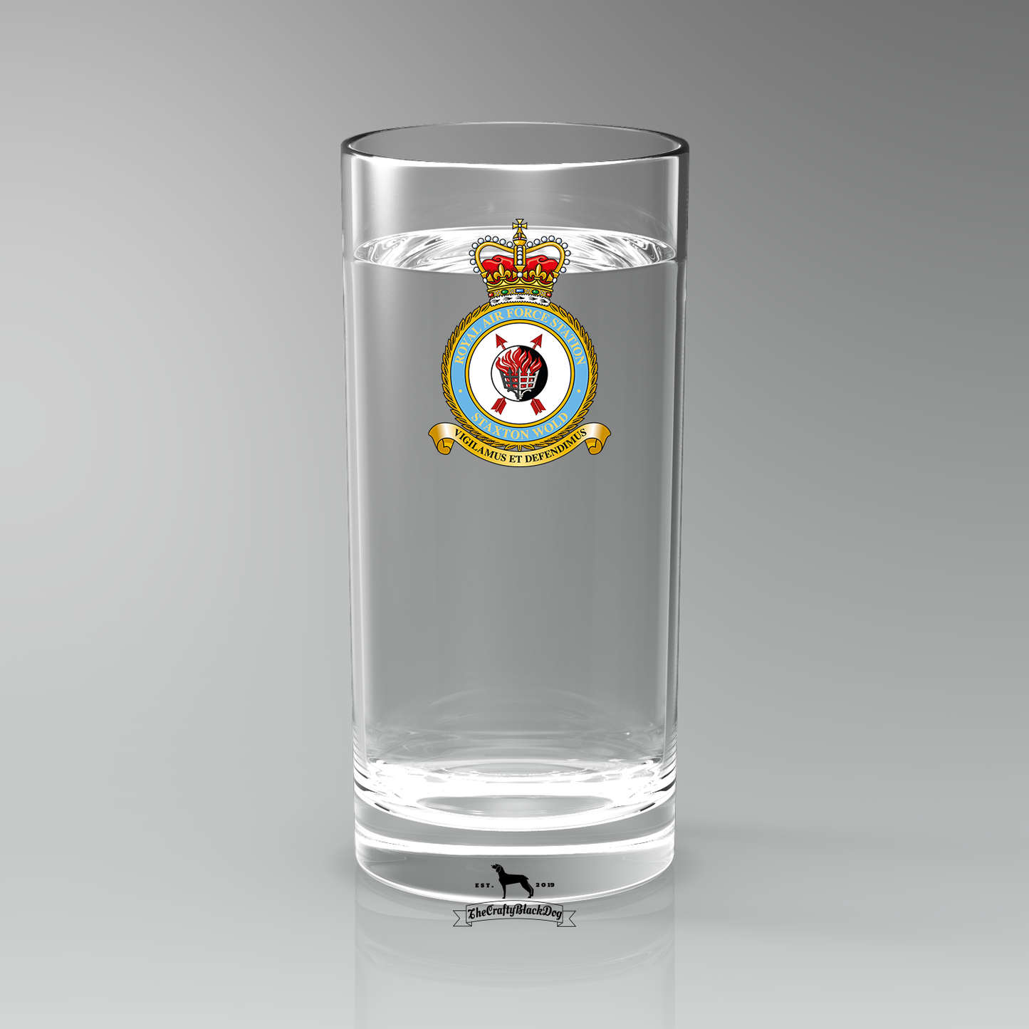 RAF Staxton Wold - Straight Gin/Mixer/Water Glass