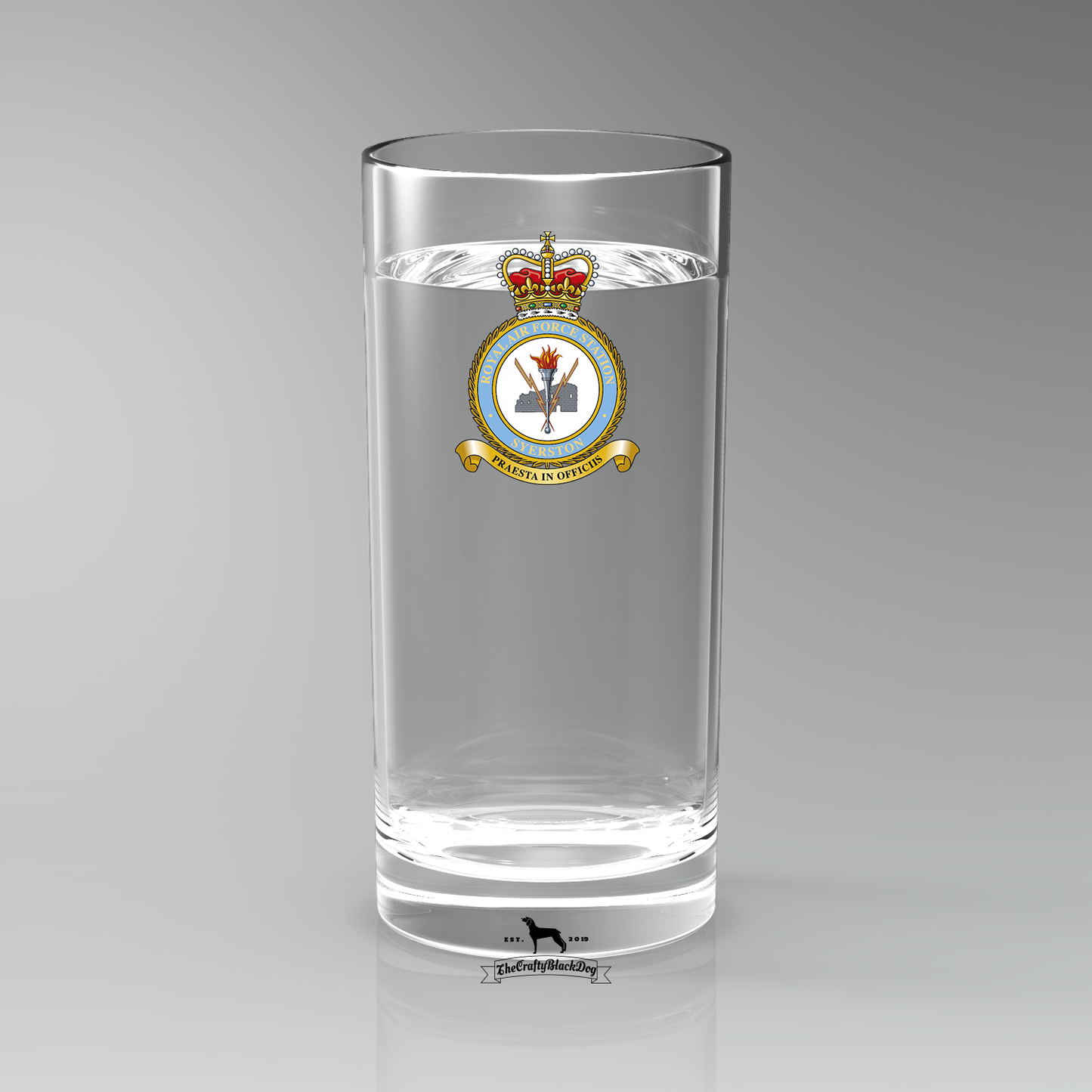 RAF Syerston - Straight Gin/Mixer/Water Glass