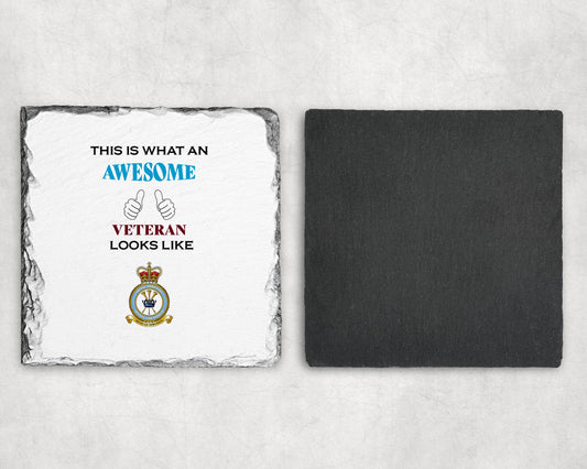 RAF Music - Veteran - Slate Coaster