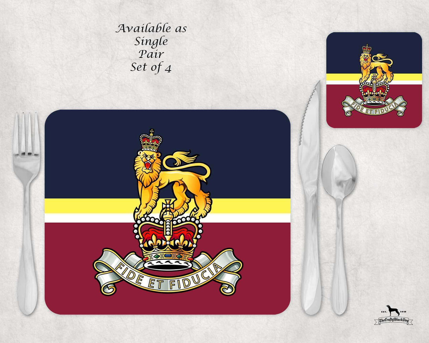 Royal Army Pay Corps - Placemat &amp; Coaster Set