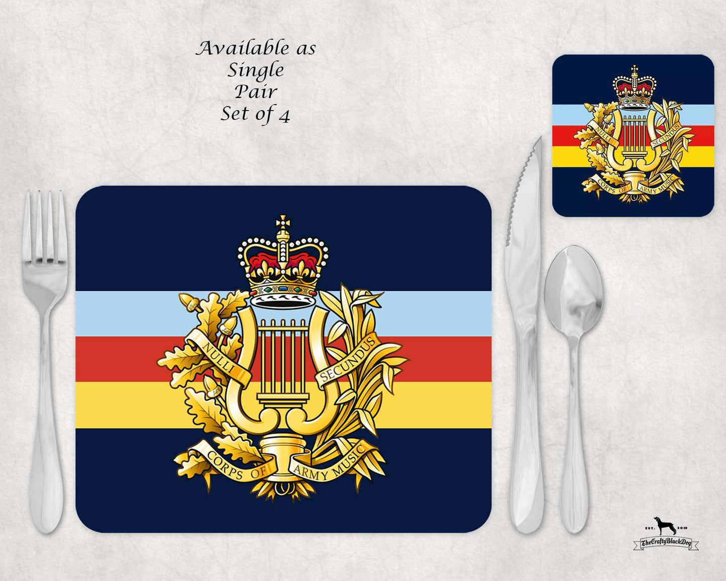 Royal Corps of Army Music - Placemat &amp; Coaster Set
