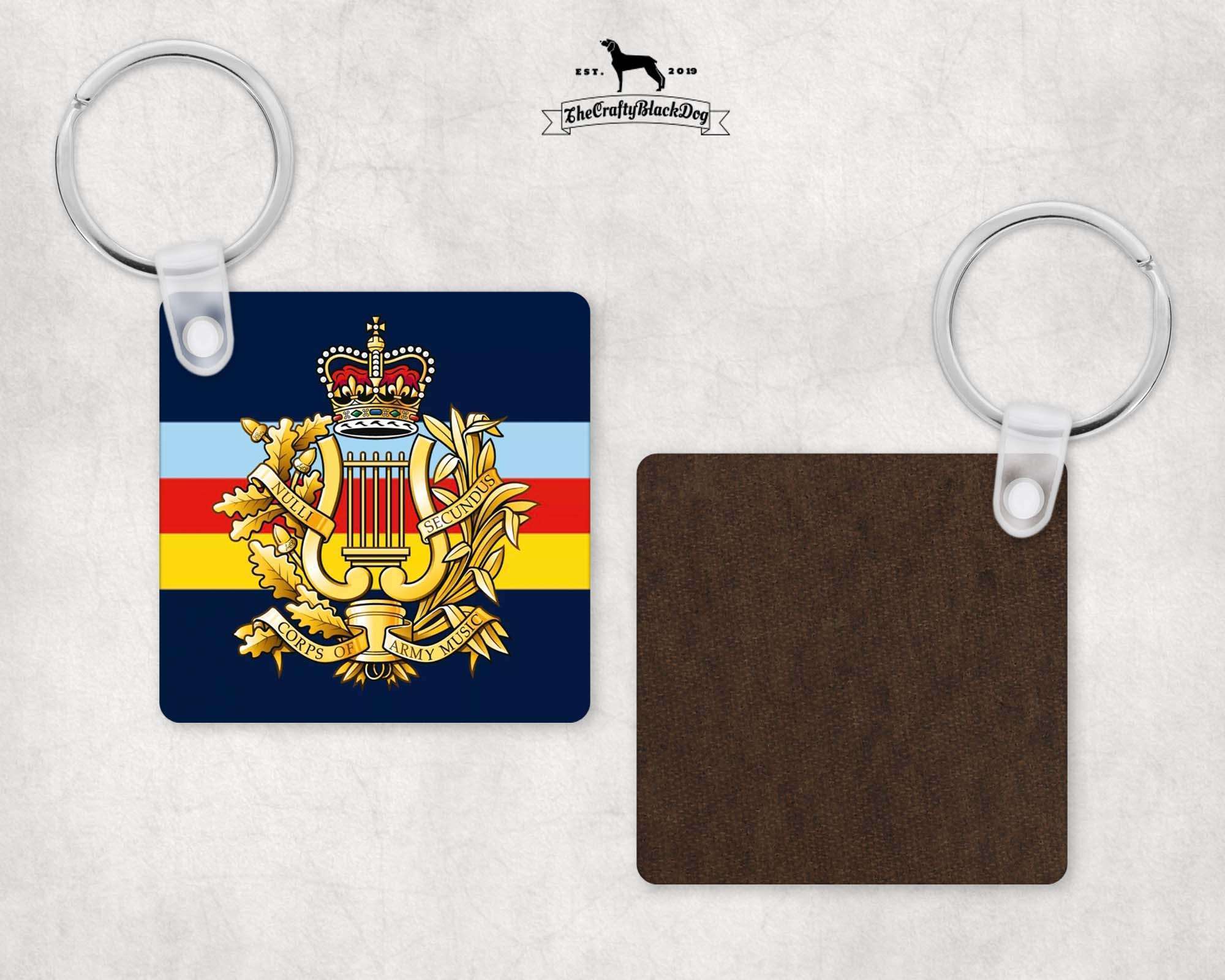 Royal Corps of Army Music - Square Key Ring – The Crafty Black Dog