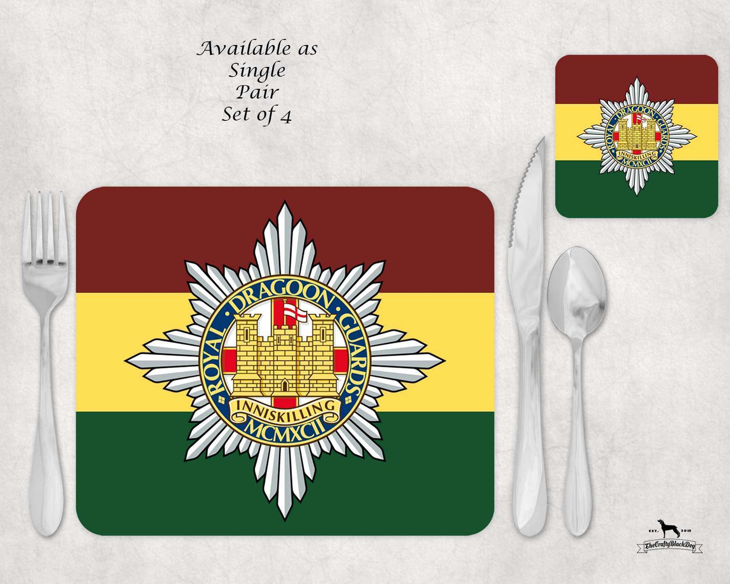 Royal Dragoon Guards - Placemat &amp; Coaster Set