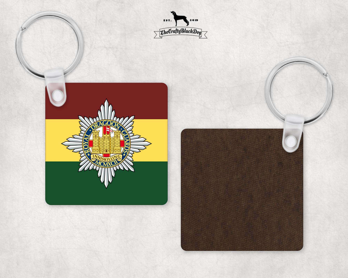 Royal Dragoon Guards - Square Key Ring