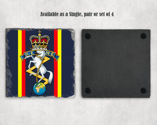 Royal Electrical and Mechanical Engineers - Slate Coaster