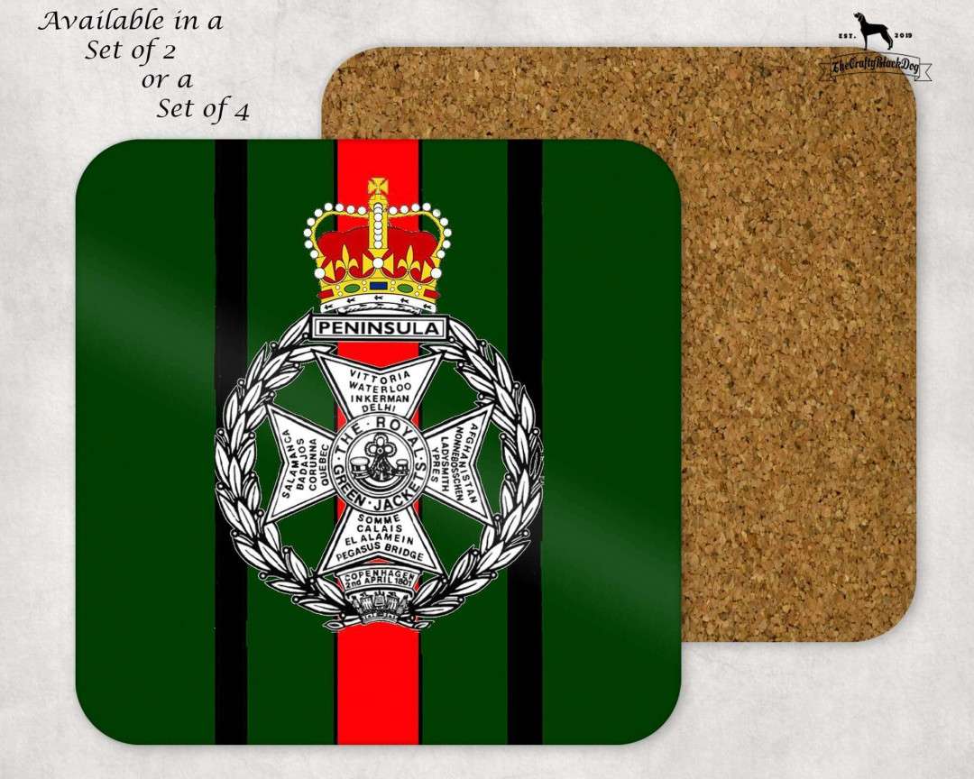 ROYAL GREEN JACKETS - COASTER SET