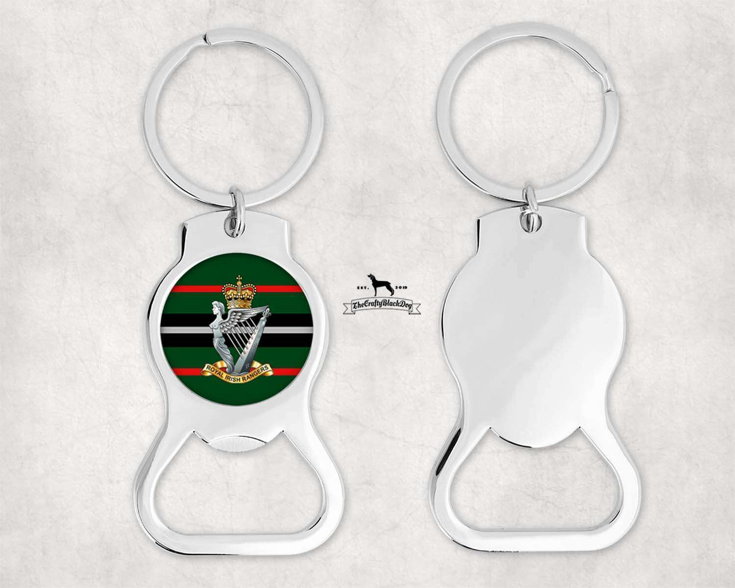 Royal Irish Rangers - Bottle Opener Keyring