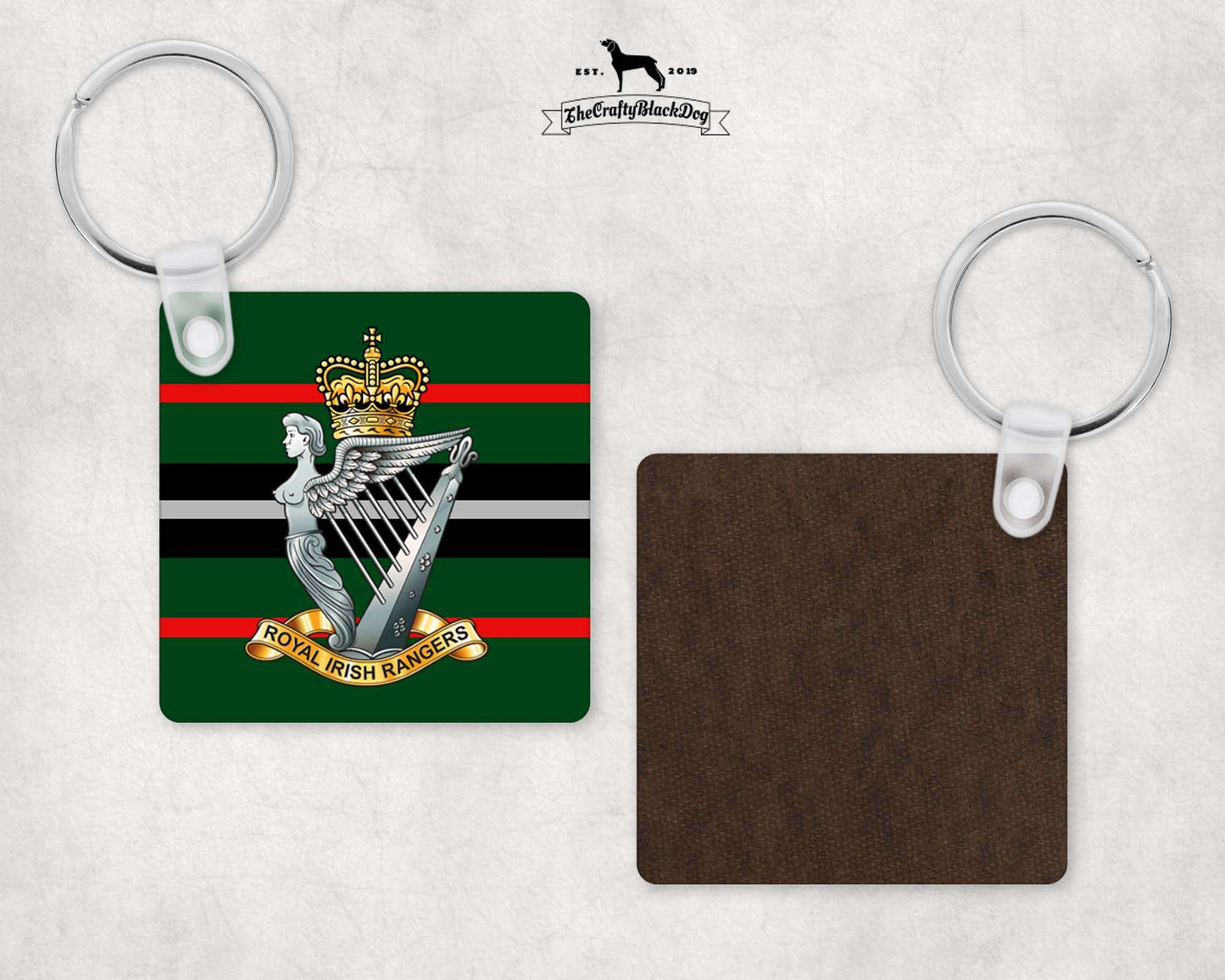 Royal Irish Rangers - Square Key Ring