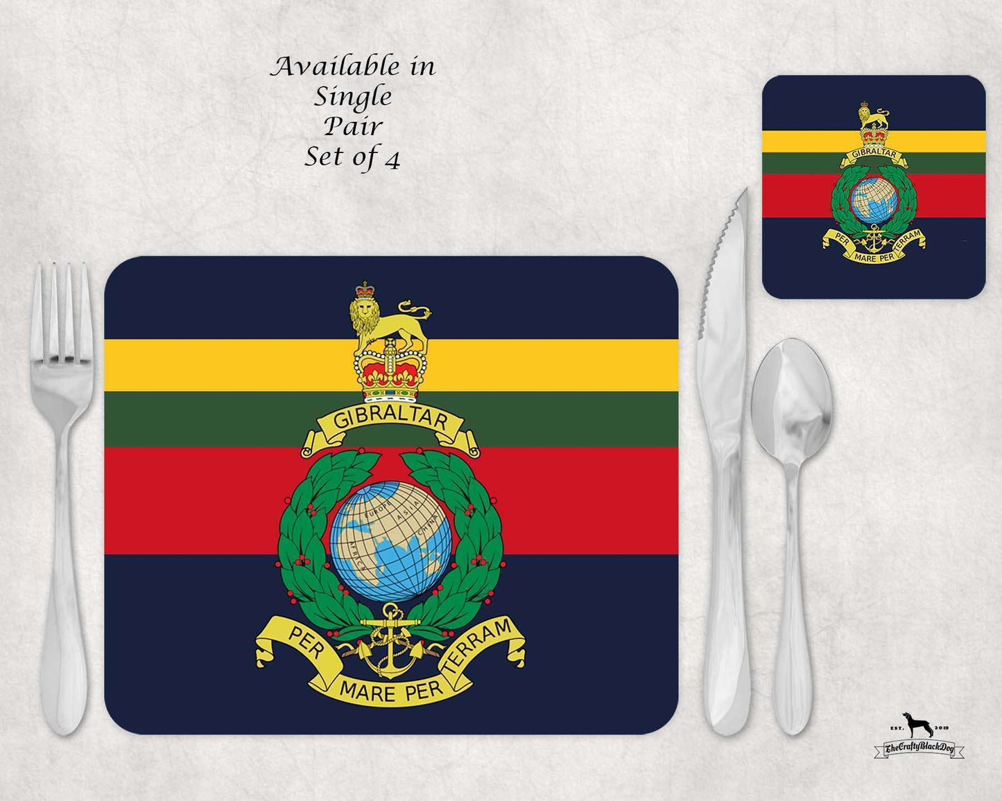 Royal Marines - Placemat &amp; Coaster Set