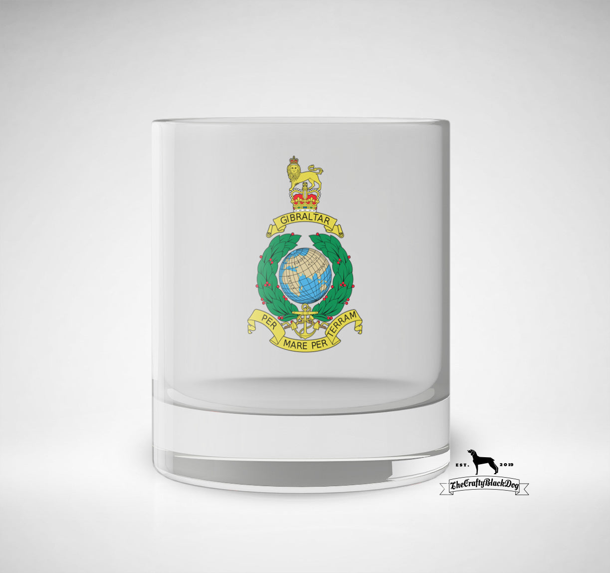 Royal Marines Corps Crest - Whiskey/Spirit Glass
