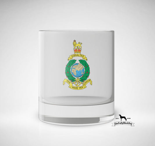 Royal Marines Corps Crest - Whiskey/Spirit Glass