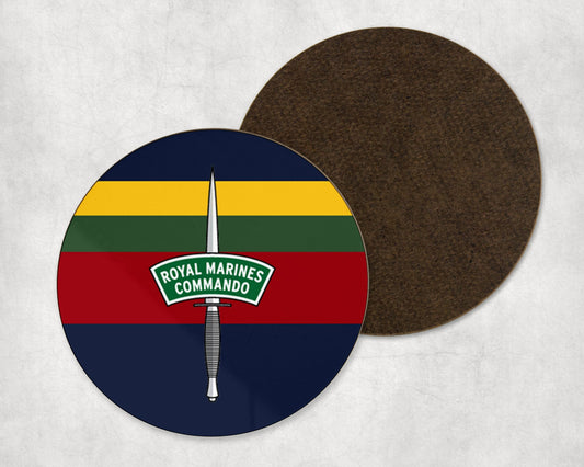 Royal Marines Commando Dagger - Round Coaster