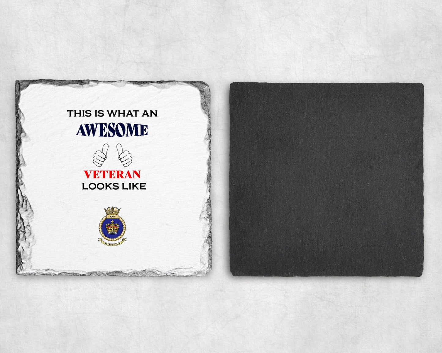 Royal Navy Police - Veteran - Slate Coaster