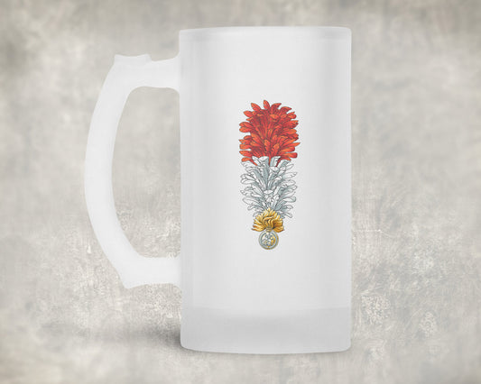 Royal Regiment Fusiliers Hackle KC - Frosted Stein
