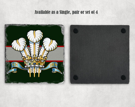 Royal Regiment of Wales - Slate Coaster