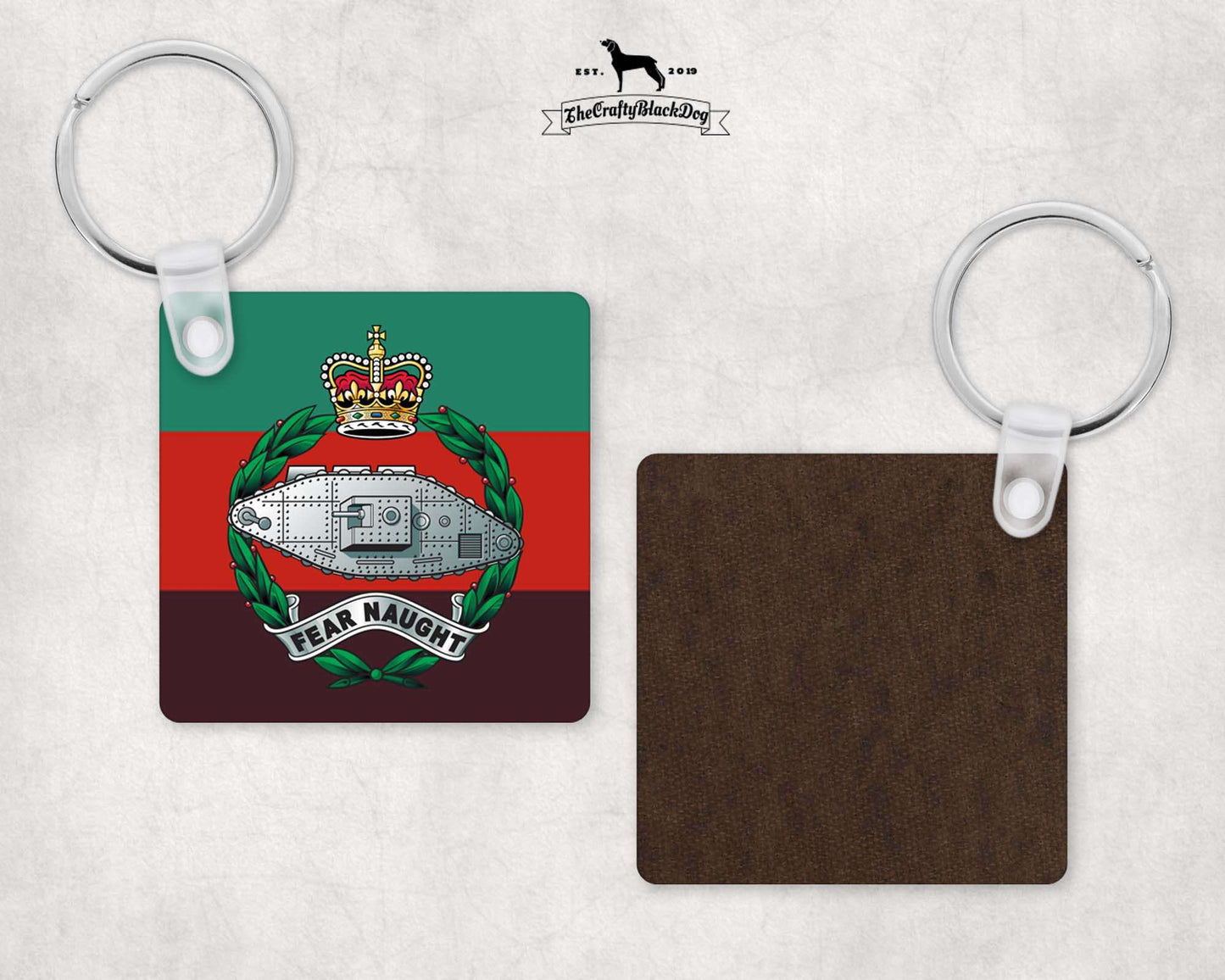 Royal Tank Regiment - Square Key Ring