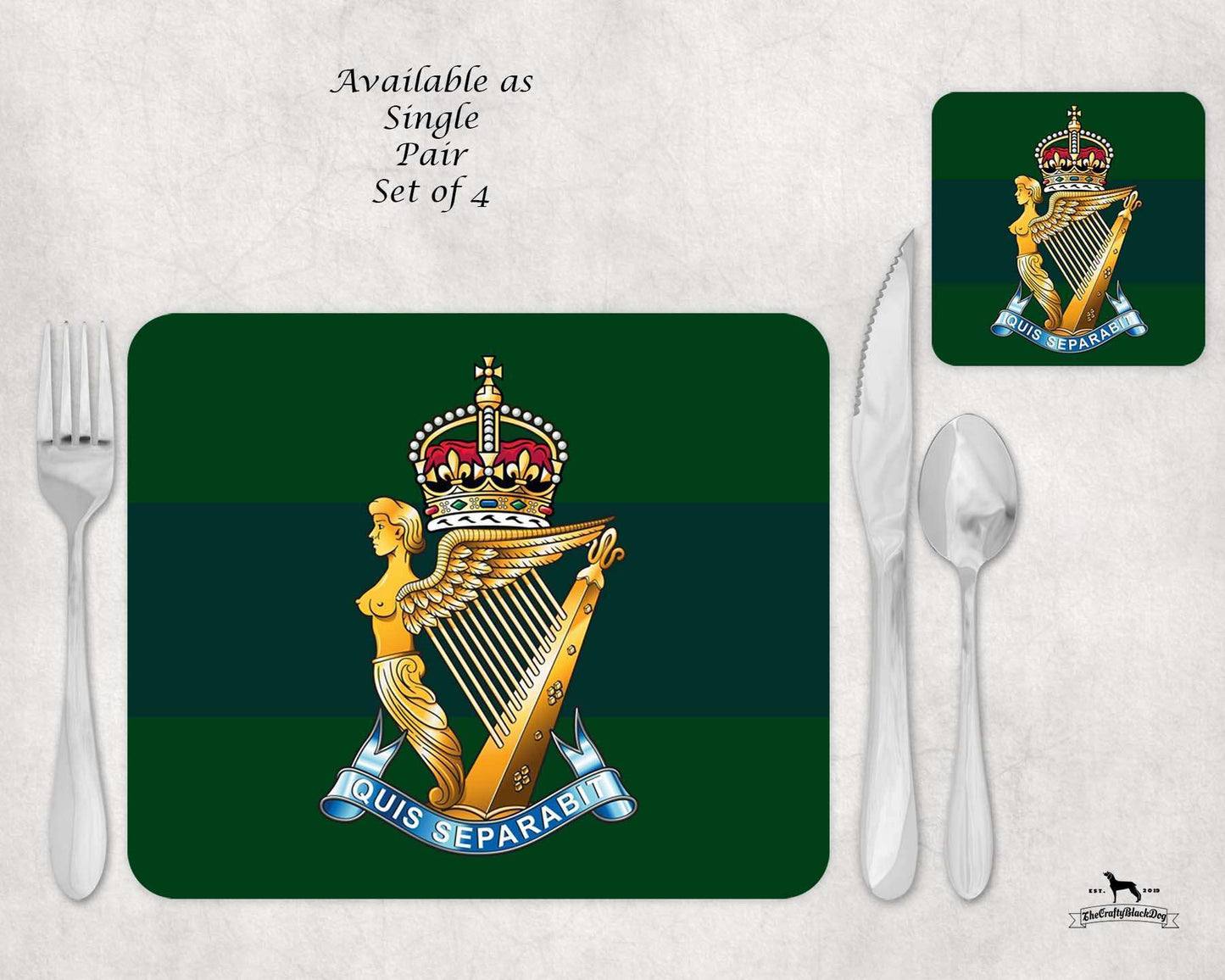 Royal Ulster Rifles - Placemat & Coaster Set