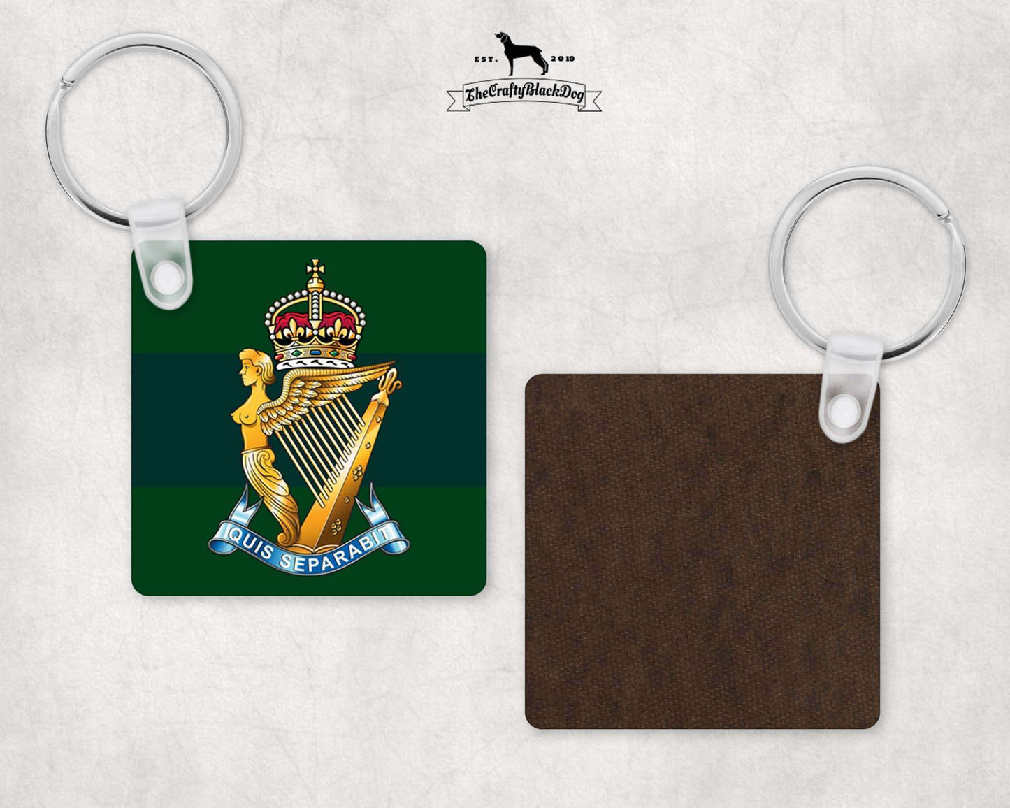 Royal Ulster Rifles - Square Key Ring
