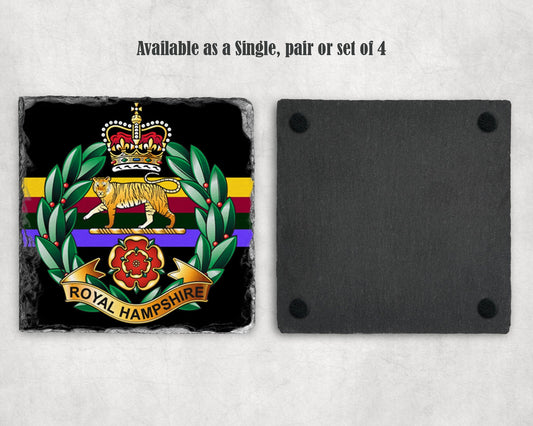 Royal Hampshire Regt - Slate Coaster