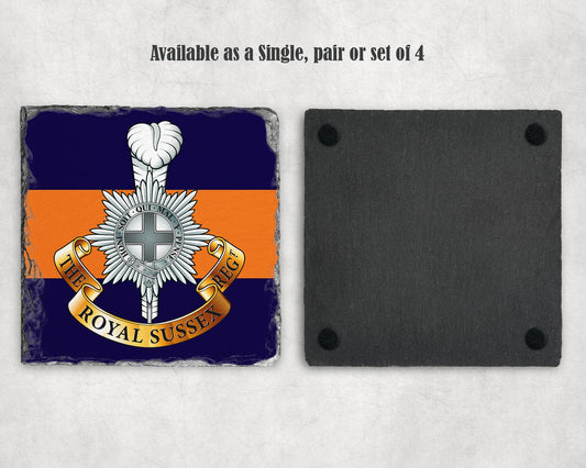 Royal Sussex Regiment - Slate Coaster