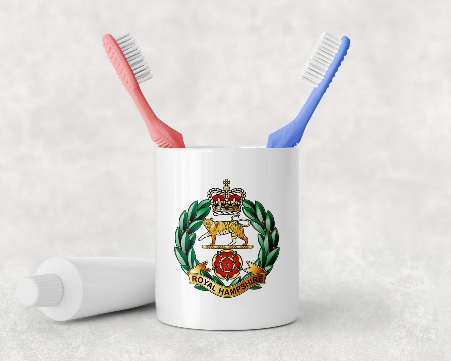 Royal Hampshire Regt - Toothbrush Holder and Soap Dispenser