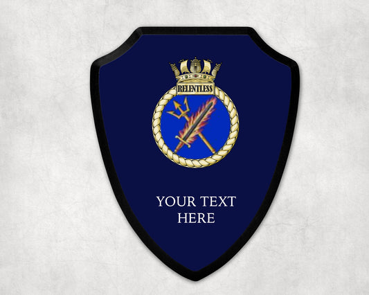 HMS Relentless  - Royal Navy Printed Wall Shield