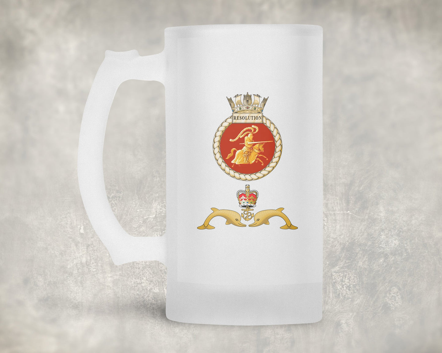 HMS Resolution - Frosted Stein/Tankard/Beer Mug - Frosted Stein/Tankard/Beer Mug