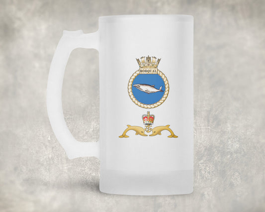 HMS Rorqual  - Frosted Stein/Tankard/Beer Mug - Frosted Stein/Tankard/Beer Mug
