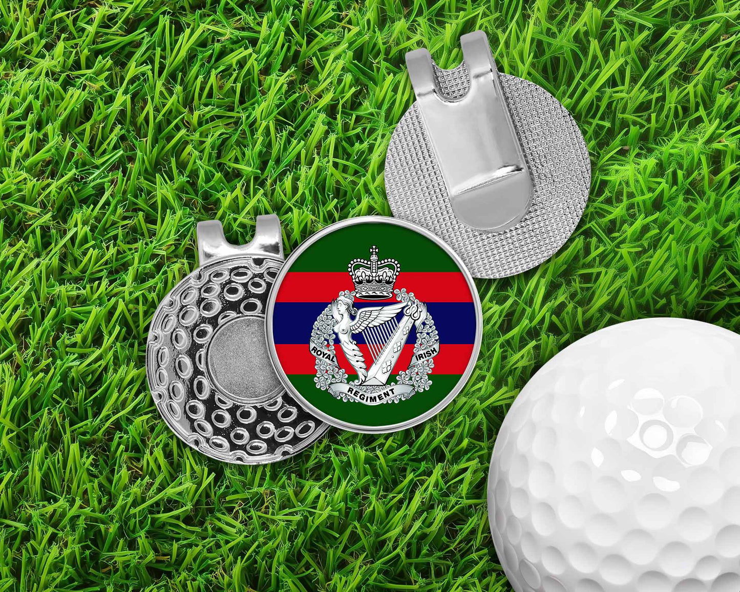 Royal Irish Regiment Crest - Golf Ball Marker Hat Clip