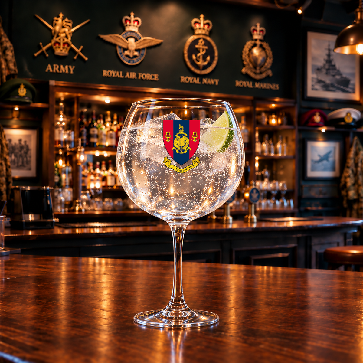 ROYAL MARINES BAND SERVICE - Gin Glass | The Crafty Black Dog